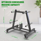 Weight Plate Tree Rack with 8 Pegs 2