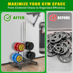 Weight Plate Tree Rack with 8 Pegs 2