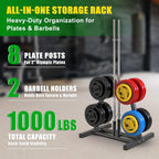 Weight Plate Tree Rack with 8 Pegs 2