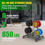 Weight Plate Tree Rack with 8 Pegs 2