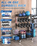 Weight Rack for Dumbbells Widened Home Gym Storage