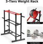 Weight Storage Rack Stand for Dumbbells Kettlebells Olympic