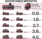 Weights Adjustable Set Wrist Strap 0.45KG 2.25KG Each