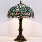 Tiffany Lamp Sea Stained Glass Table 12x12x18 Inches