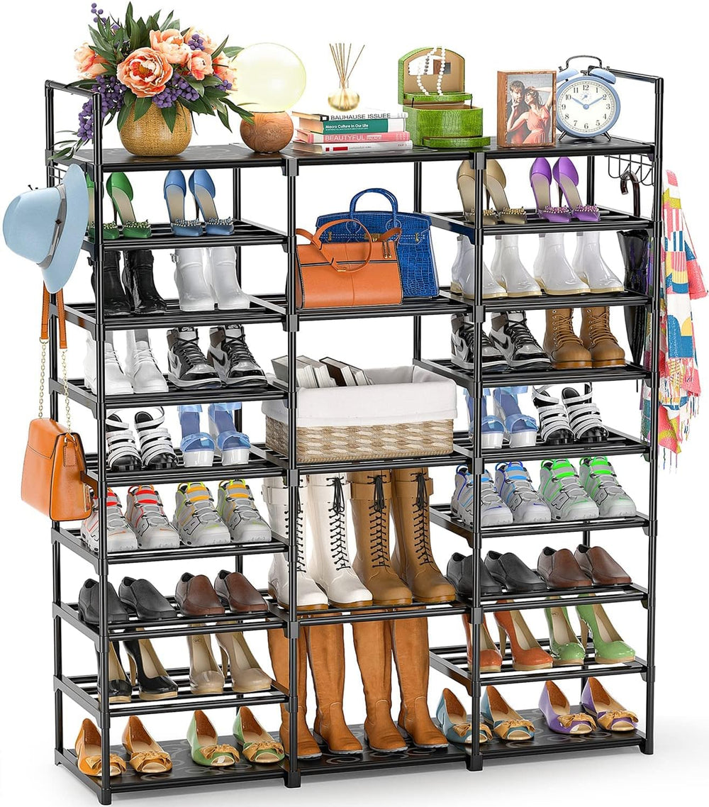 Wh Shoe Rack Storage Organizer 9 Tier Metal