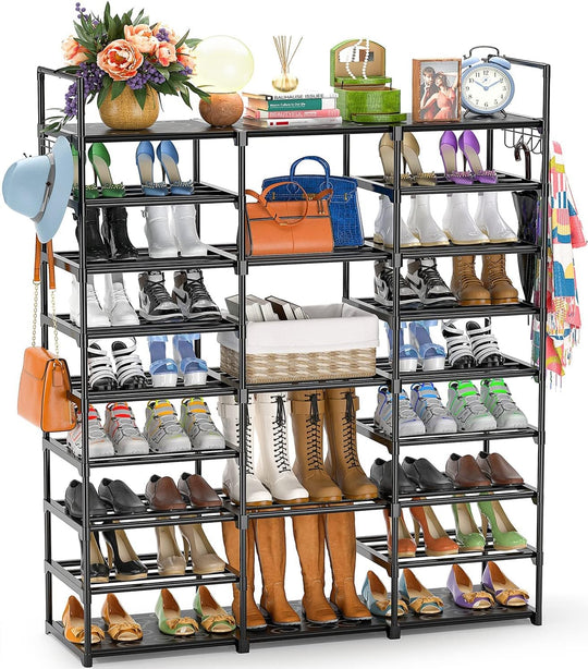 Wh Shoe Rack Storage Organizer 9 Tier Metal