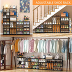 Wh Shoe Rack Storage Organizer 9 Tier Metal