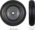 Wheelbarrow Wheels 4.00-6 Solid Rubber Plastic Rim (Set of 4)