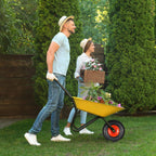 Wheelbarrow Wheels 4.00-6 Solid Rubber Plastic Rim (Set of 4)
