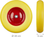 Wheelbarrow Wheels 4.80 4.00-8 Solid Rubber Steel Rim (Set of 4)