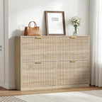 Wide Shoe Cabinet with 4 Flip Drawers Narrow
