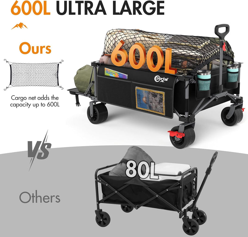 Widened Folding Festival Trolley Xxl with Brakes