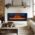 Wifi Electric Fireplace Inserts Recessed and Wall