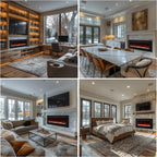 Wifi Electric Fireplace Inserts Recessed and Wall