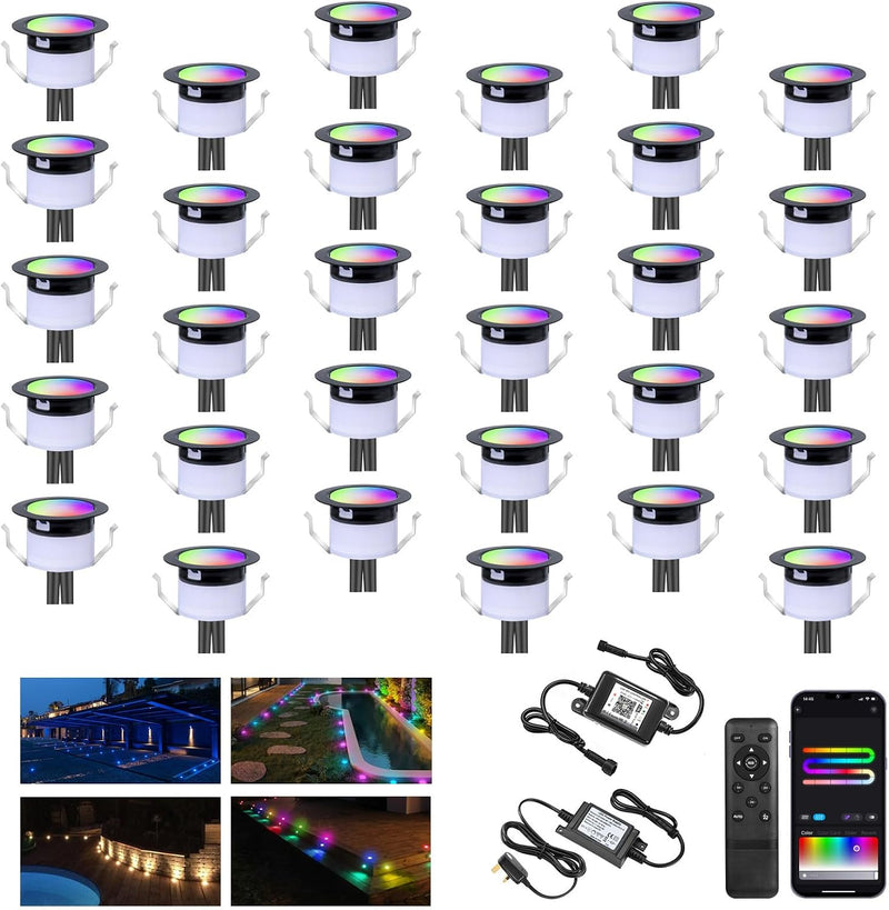Wifi LED Decking Lights Rgbw Patio Lighting ø31MM (20 Pack)