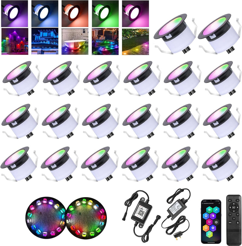 Wifi LED Decking Lights Rgbw Patio Lighting ø31MM (20 Pack)