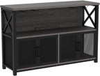 Wine Bar Cabinet Industrial Coffee Cabinets 120CM Oak