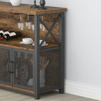 Wine Bar Cabinet Industrial Coffee Cabinets 120CM Oak