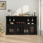 Wine Bar Cabinet Industrial Coffee Cabinets 120CM Oak
