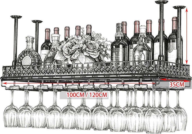 Wine Glass Holder Upside Down Rack Simple Style