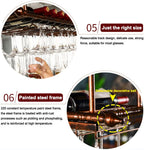 Wine Glass Rack Hanging Bottle Holder Vintage Ceiling