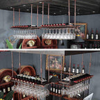Wine Glass Rack Hanging Bottle Holder Vintage Ceiling