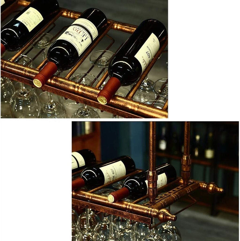 Wine Rack Ceiling Racks Hanging Glass Holder Vintage