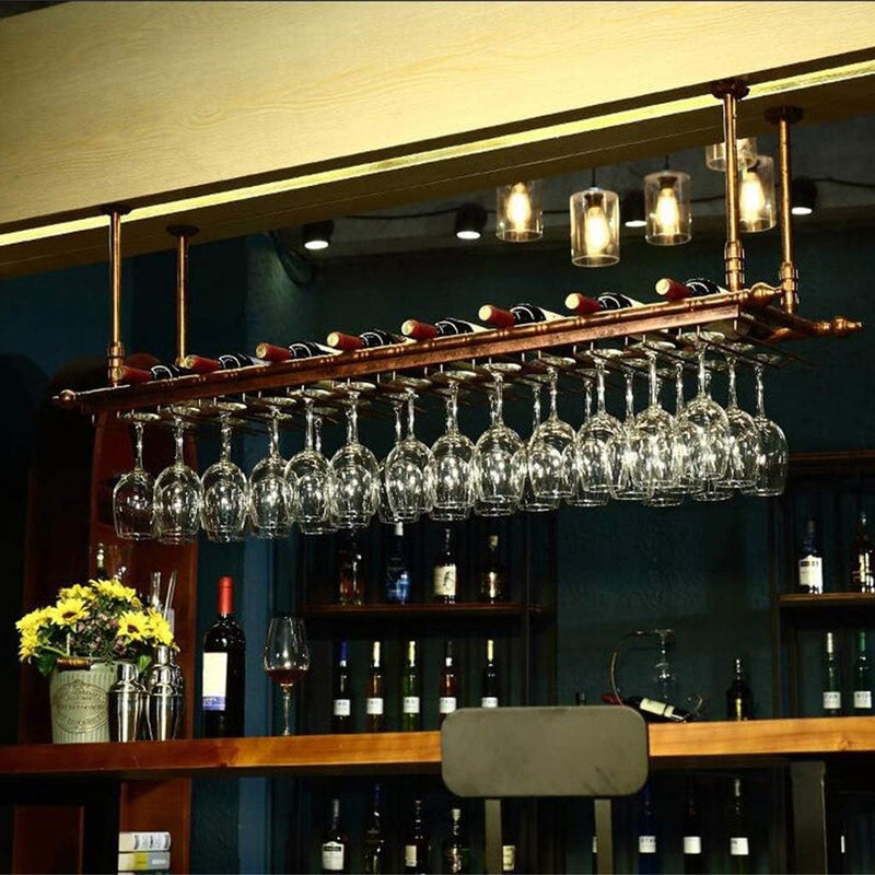 Wine Rack Ceiling Racks Hanging Glass Holder Vintage