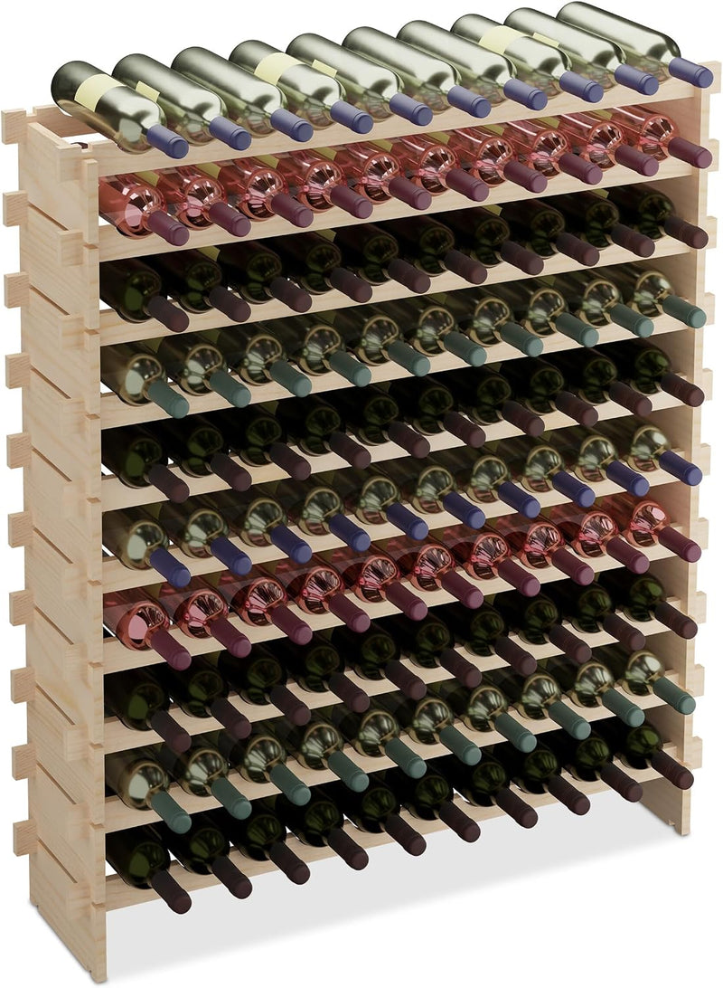 Wine Rack for 100 Bottles Stackable
