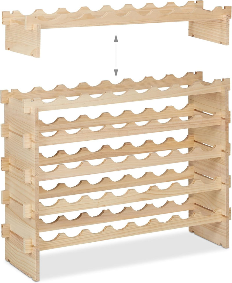 Wine Rack for 48 Bottles Stackable Shelf Beverages