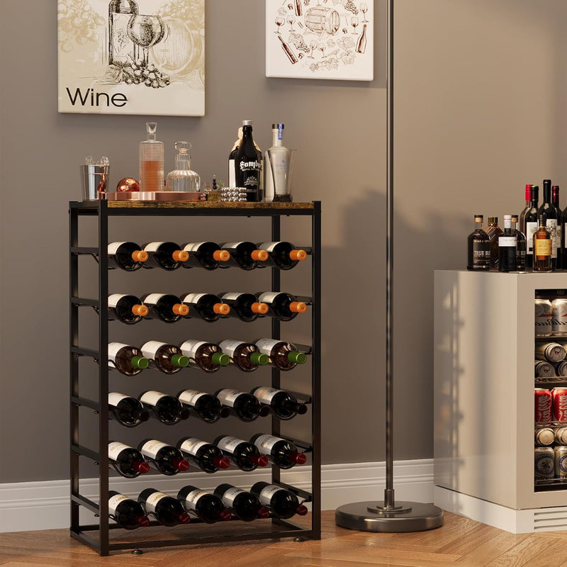 Wine Rack Free Standing Floor for 30 Bottles