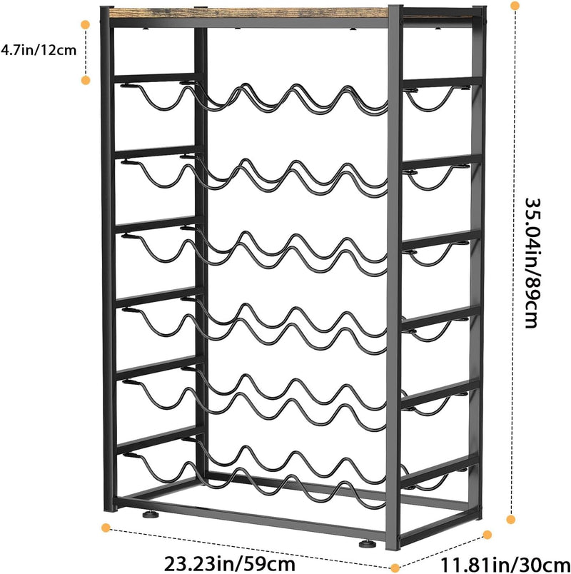 Wine Rack Free Standing Floor for 30 Bottles