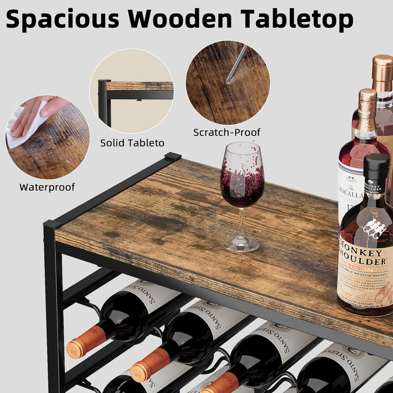 Wine Rack Free Standing Floor for 30 Bottles