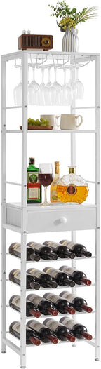 Wine Rack Freestanding Floor Bar Cabinet Coffee 4-Tier