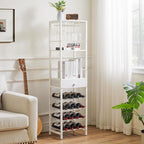 Wine Rack Freestanding Floor Bar Cabinet Coffee 4-Tier