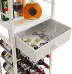 Wine Rack Freestanding Floor Bar Cabinet Coffee 4-Tier