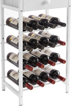 Wine Rack Freestanding Floor Bar Cabinet Coffee 4-Tier