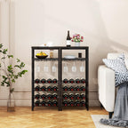 Wine Rack Freestanding Floor Bar Cabinet Coffee 4-Tier
