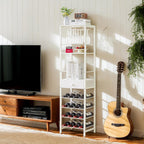 Wine Rack Freestanding Floor Bar Cabinet Coffee 4-Tier