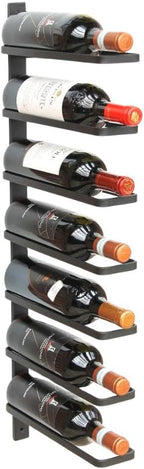Wine Rack Wall Mounted 7 Bottles Metal Bottle