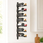 Wine Rack Wall Mounted 7 Bottles Metal Bottle
