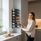 Wine Rack Wall Mounted 7 Bottles Metal Bottle
