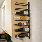 Wine Rack Wall Mounted 7 Bottles Metal Bottle