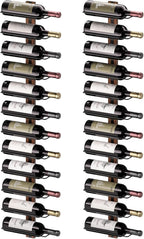 Wine Rack Wall Mounted for 24 Bottles Wood