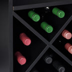 Wine Rack with Glass Holder for 22 Bottles