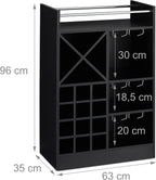 Wine Rack with Glass Holder for 22 Bottles