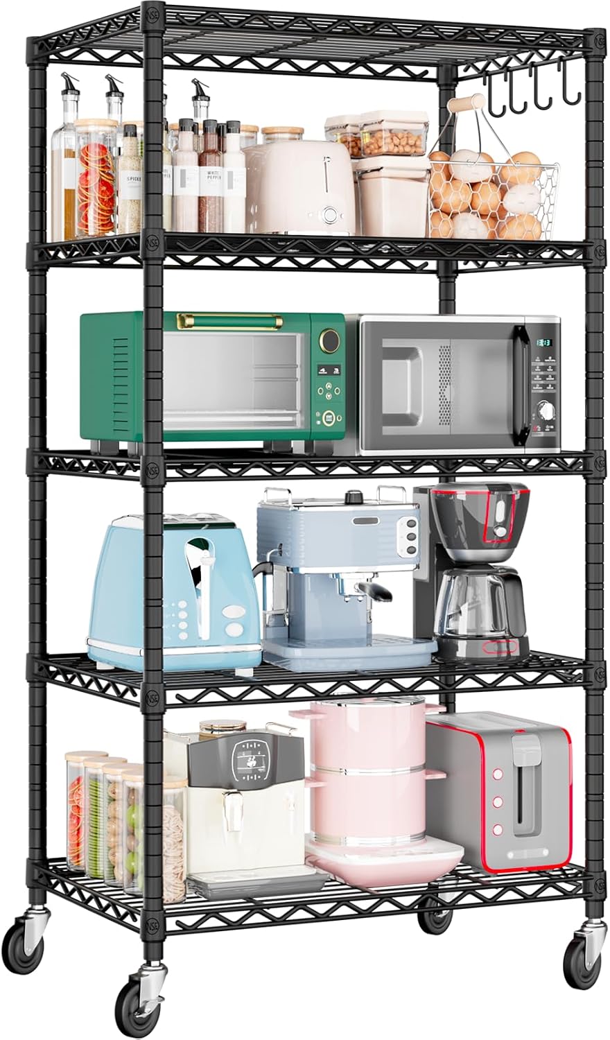 Wire Shelving 5-Tier Slim