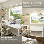 Faux Marble Folding Desk Small Office