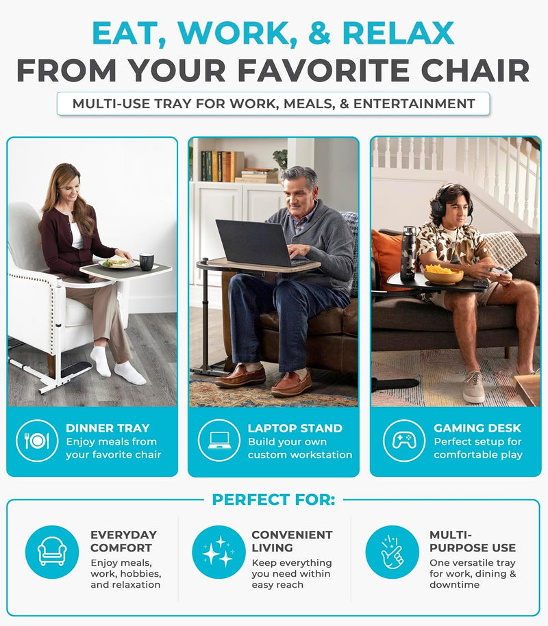 Wonder Tray Adjustable Swivel Table Large Laptop Stand