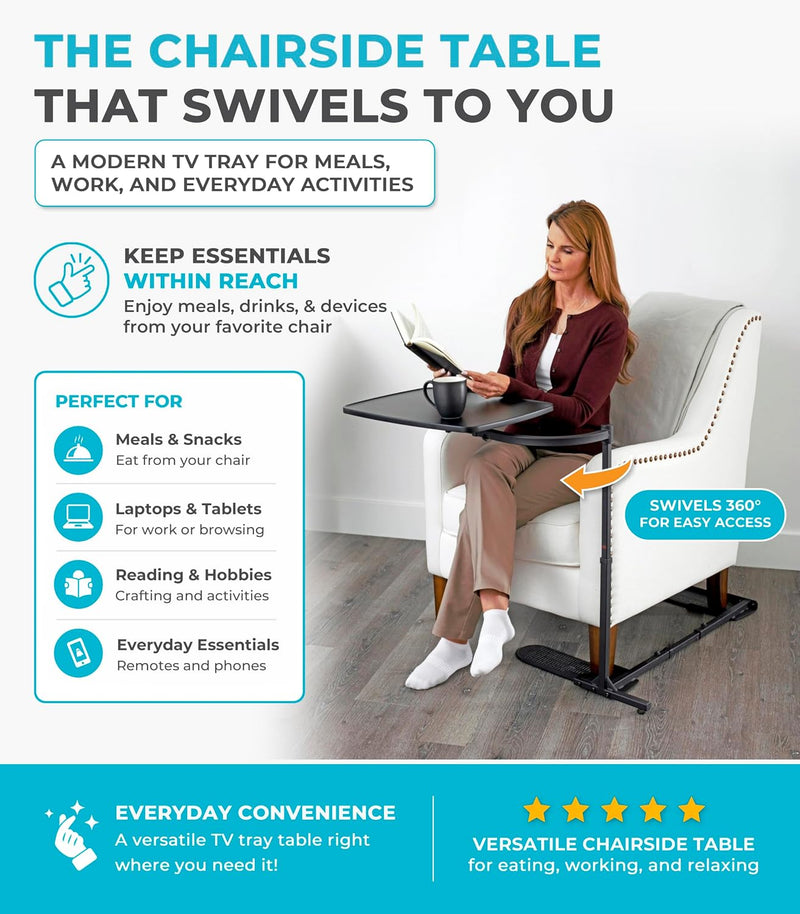 Wonder Tray Adjustable Swivel Table Large Laptop Stand